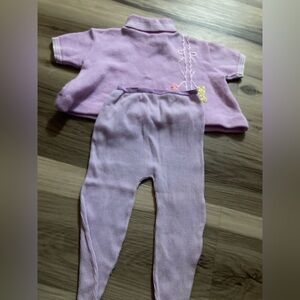Novelty knit baby girl vintage sweater and tights 9 months